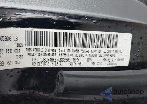 2007 Jeep Grand Cherokee Laredo from USA, damaged, VIN 1J8GR48K57C668508